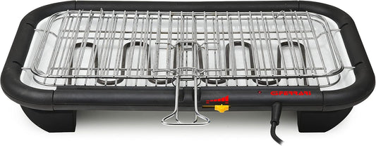 G3 Ferrari G10027 Galactic Grill Barbecue Griglia Elettrica XL, 2300 W, Regolazione temperatura, Griglia Inox, Vassoio porcellanato, Nero