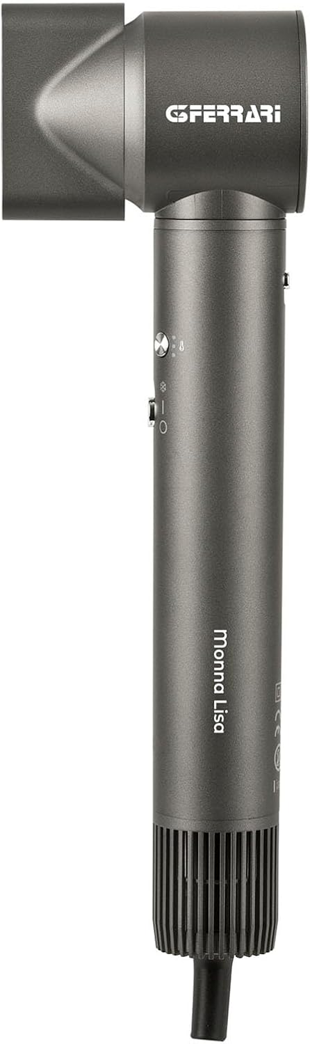 G3 Ferrari G30068 Monna Lisa Asciugacapelli 5 in 1, 1300W, 3 Velocità, 4 Temperature, Funzione Ionic, Incluso 5 Accessori