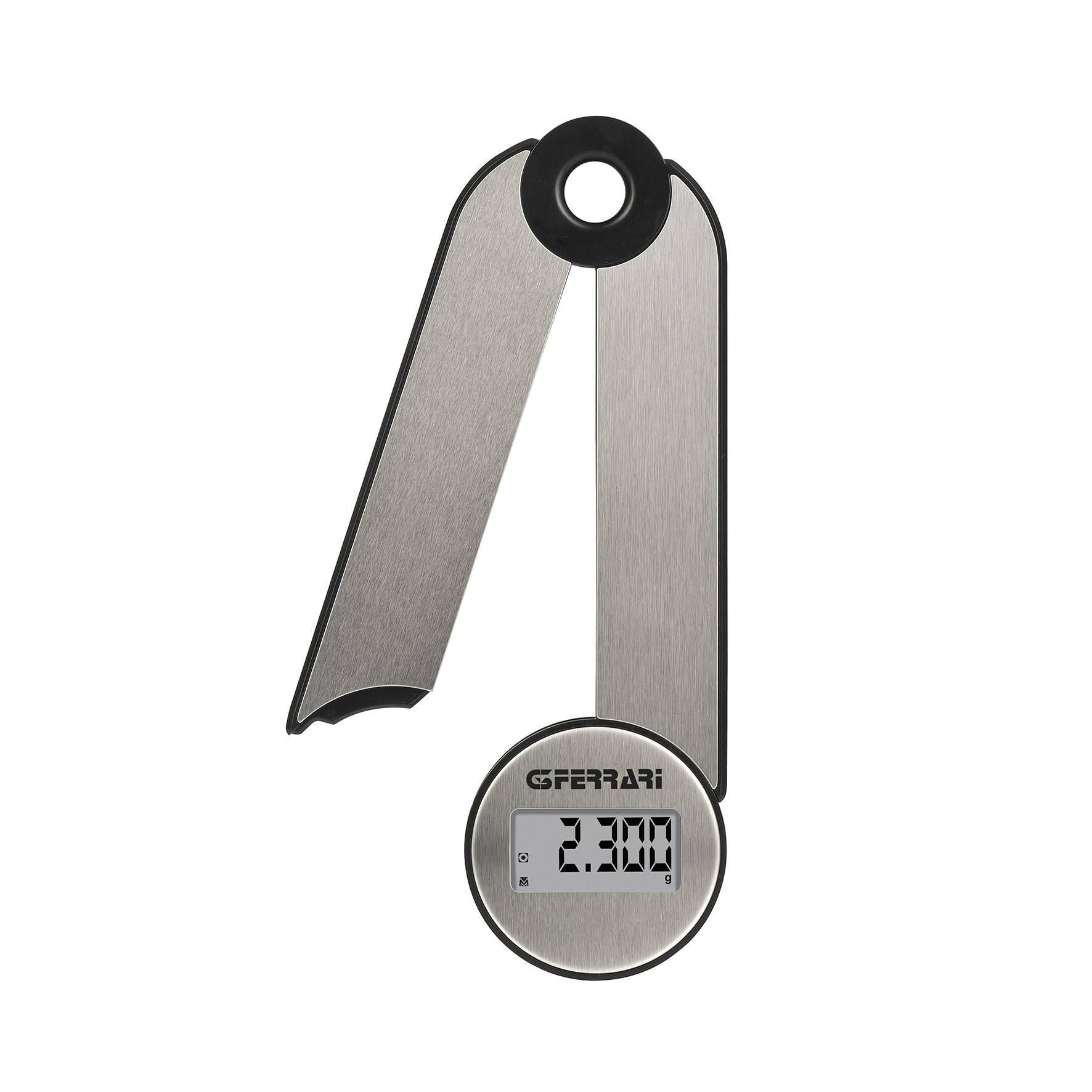 G3 Ferrari G20171 Vittoria Bilancia da Cucina Digitale, Piatto INOX, Alta precisione, Funzione Tare, Pieghevole, Salva Spazio, Grigio