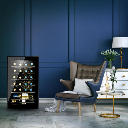 G3 Ferrari G90049 Cantinetta per Vino Riserva 24", 63 Litri, Display LED, Capacità 24 Bottiglie, Basso consumo Energetico, Termostato da 5°C a 18°C, Completa di Luce Interna e Ripiani