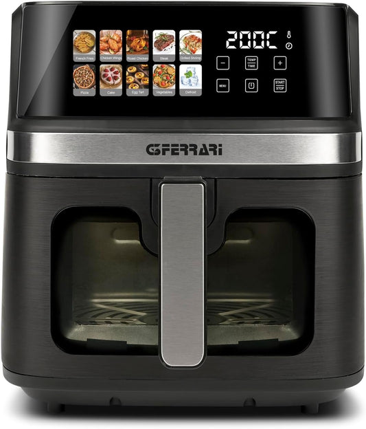 G3 Ferarri G10212 Friggisano 8L Friggitrice ad Aria 8 Litri, 1700 W, Display digitale a colori, 10 programmi, Temperatura 80-200°C, BPA/PFOA Safe, Timer 60 min, Ricettario incluso