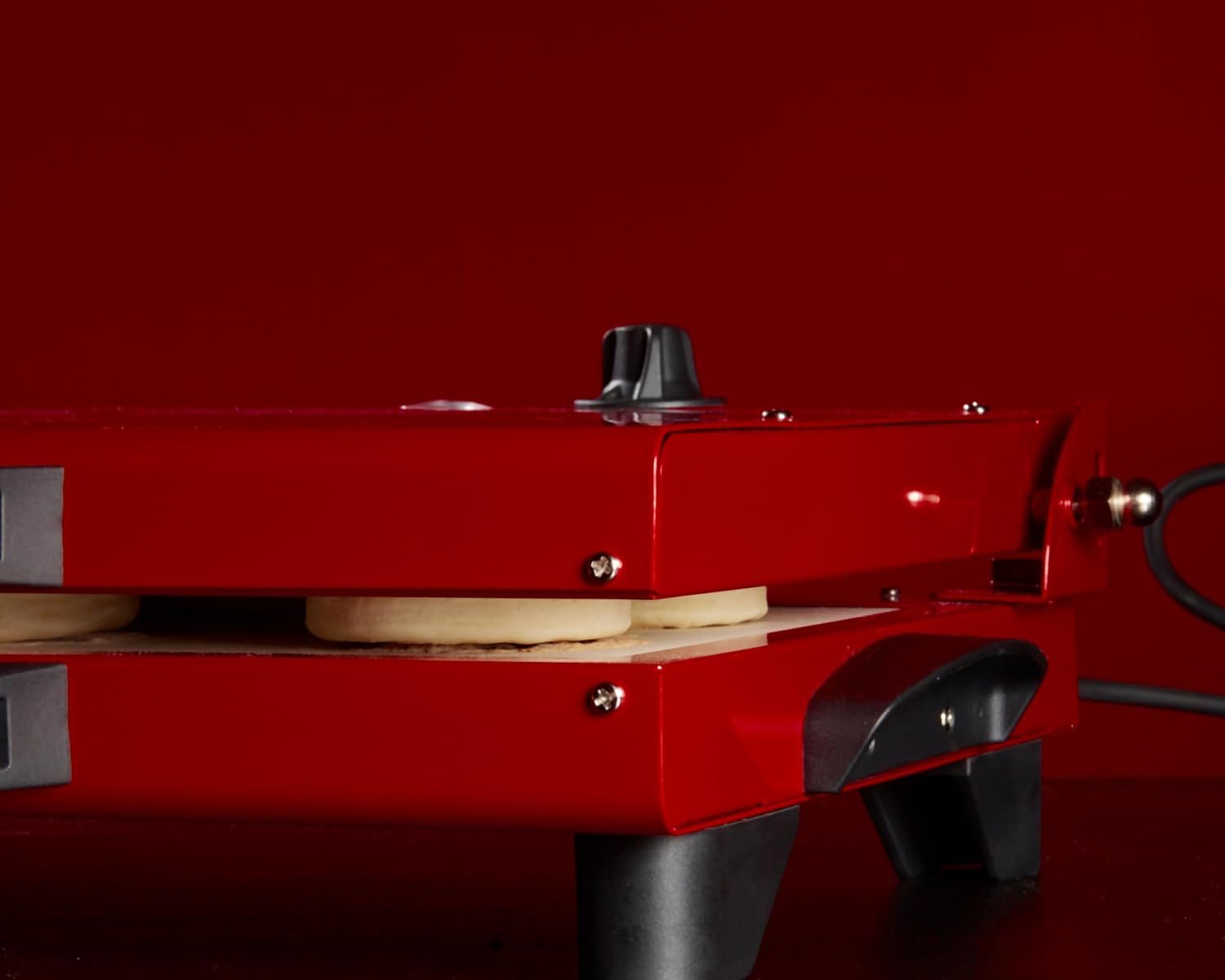 G3 Ferrari G10025 Tigella Mia Tigelliera e Tostiera, 1200 W, Pietre refrattarie XXL, Termostato regolabile, Rosso