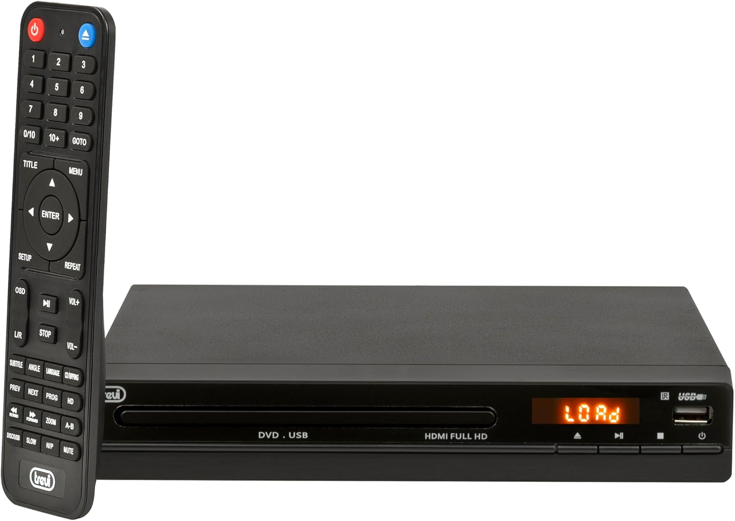 Trevi DVMI 3580 HD Mini Lettore DVD con HDMI e USB, Facile da Utilizzare, Telecomando Incluso e Design Salvaspazio