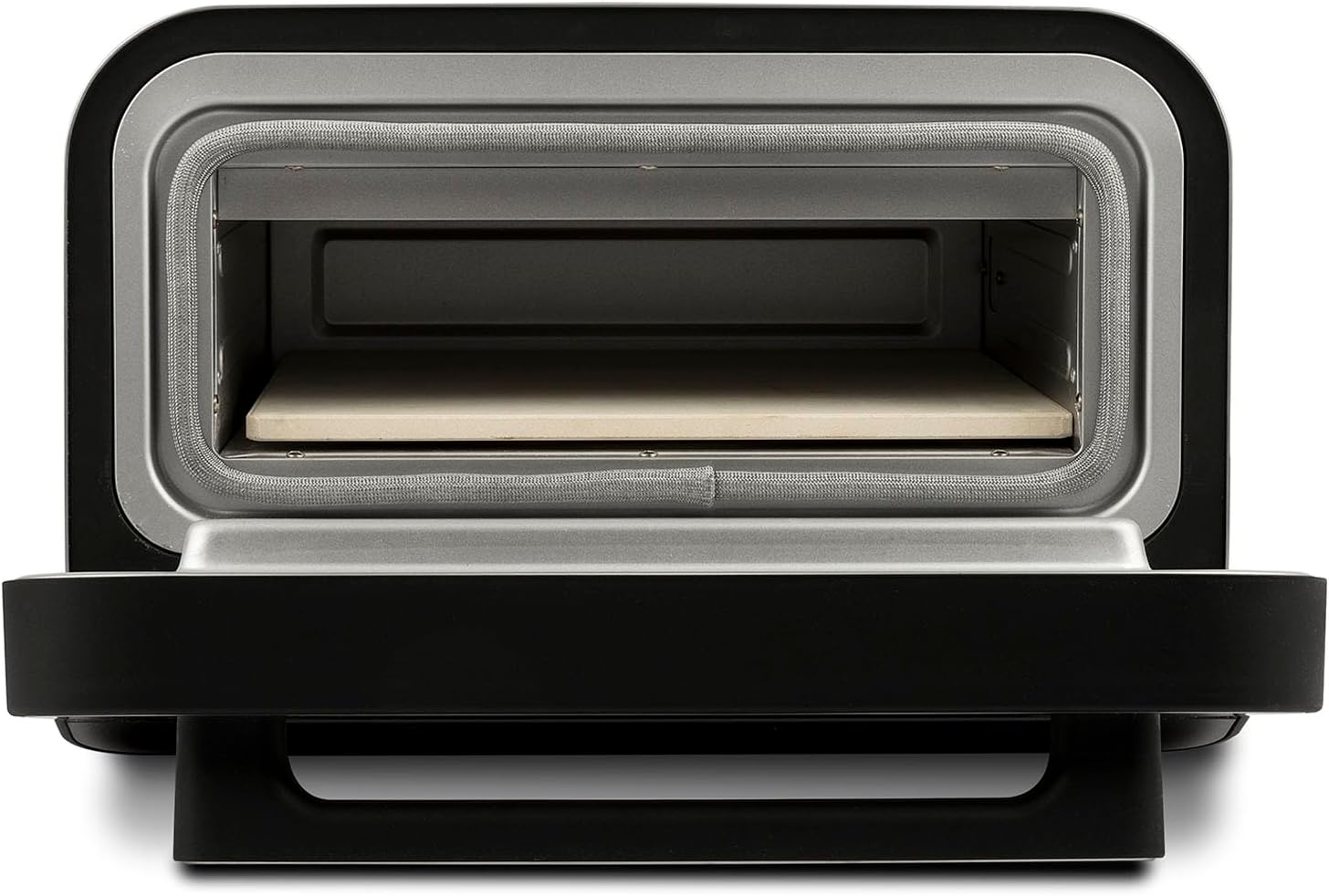 G3 Ferrari G10204 Pizza Pro 2 Minuti, 1700 W, Raggiunge fino 450°C, Pareti fredde,Cottura in 2 minuti, Display digitale con 6 programmi, Pietra refrattaria, Accessori e ricettario inclusi, Grigio/Inox