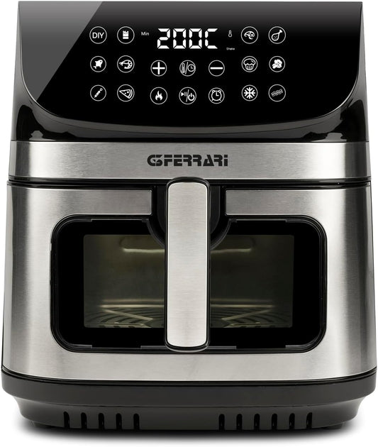 G3 Ferrari G10215 Friggisano Star Friggitrice ad Aria 9 Litri, 2200 W, 12 programmi, Display digitale, Temperatura 80° - 200°C, Timer 60 min, Doppia resistenza, Ricettario incluso