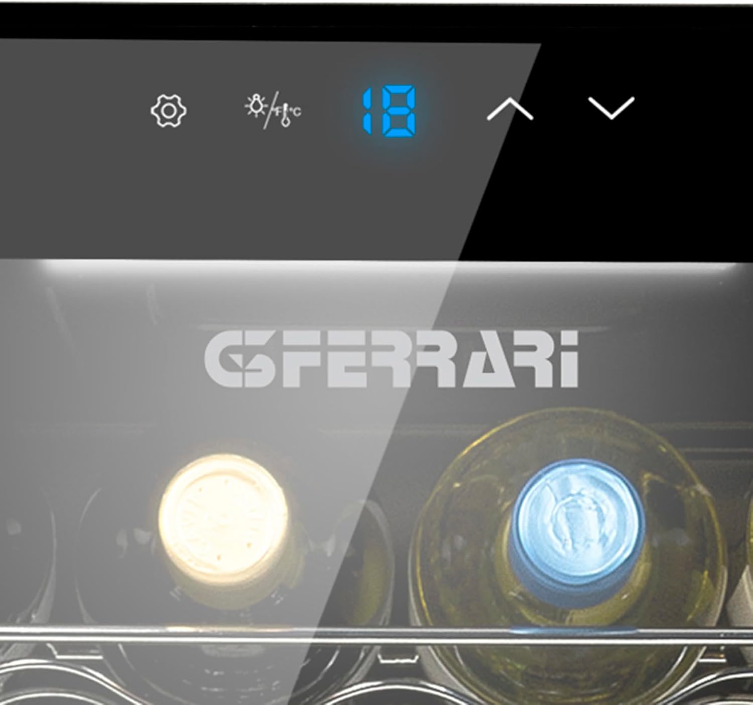 G3 Ferrari G90049 Cantinetta per Vino Riserva 24", 63 Litri, Display LED, Capacità 24 Bottiglie, Basso consumo Energetico, Termostato da 5°C a 18°C, Completa di Luce Interna e Ripiani