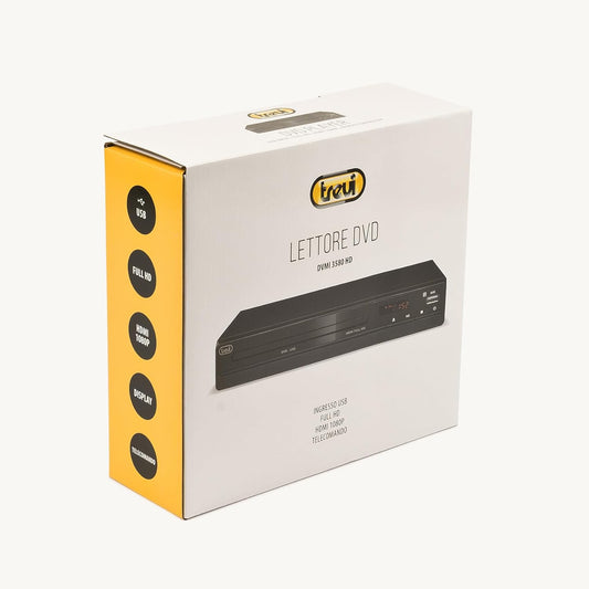 Trevi DVMI 3580 HD Mini Lettore DVD con HDMI e USB, Facile da Utilizzare, Telecomando Incluso e Design Salvaspazio