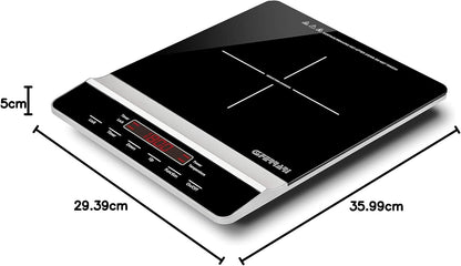 G3 Ferrari G10137 Dinamiko Piastra ad Induzione, 1800 W, Design Slim, Regolazione temperatura, Timer 3 ore, Vetro, Comandi Soft-touch