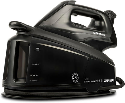 G3 Ferrari G40025 Extra Glide Ferro da stiro, 2400 W, 1,5 Lt di Capacità, Regolazione Temperatura, Pannello Comandi Digitale, Piastra in Ceramica, Stiratura NON STOP