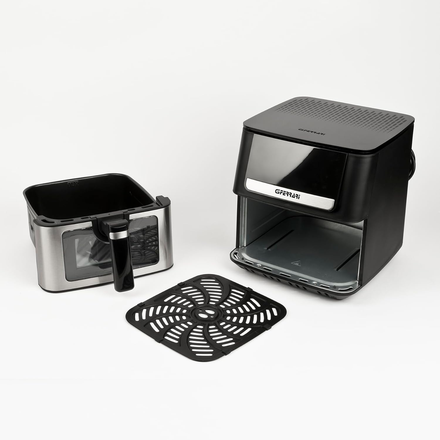 G3 Ferrari G10207 Friggisano 6.5L Friggitrice ad Aria 6,5 Litri, 1700 W, Display digitale, 8 programmi, Vassoio rialzabile, Funzione Grill, Ricettario incluso, Nero