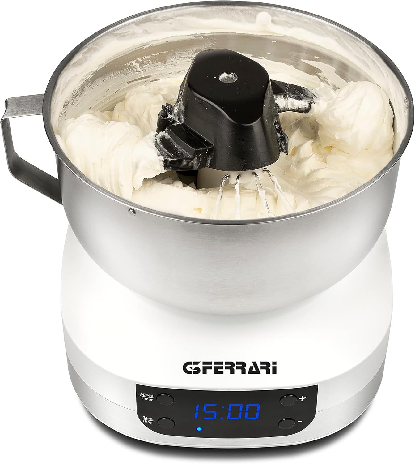 G3 Ferrari G20145 Impastatrice Planetaria Pastaio Gourmet, 1500 Watt, 5 Litri, Ciotola Inox con maniglia, Display digitale, 5 velocità, Timer, Ricettario incluso