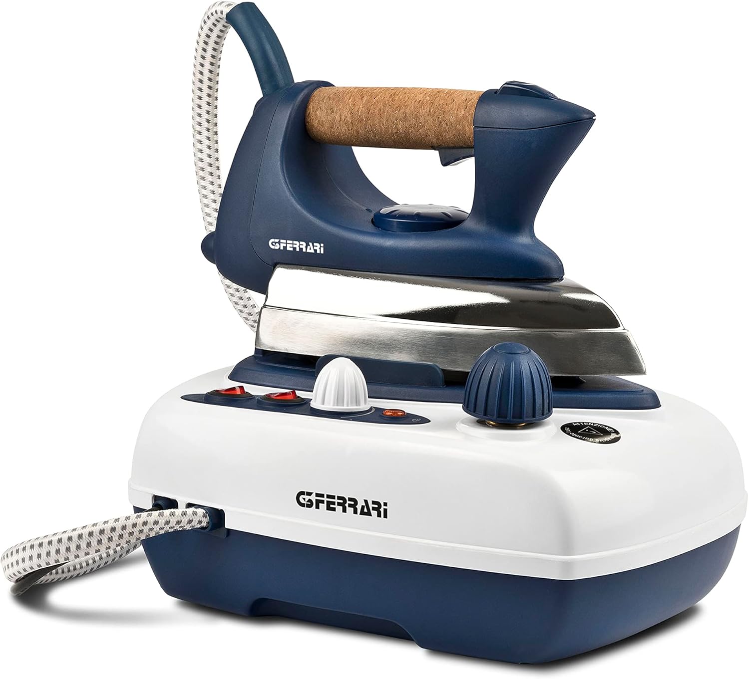 G3 Ferrari G40019 Getto-VAP Sistema Stirante Professionale, 2000 W, Serbatoio 700cc, 3 Bar pressione, Termostato regolabile, Accensione separata ferro/caldaia, Blu/Bianco