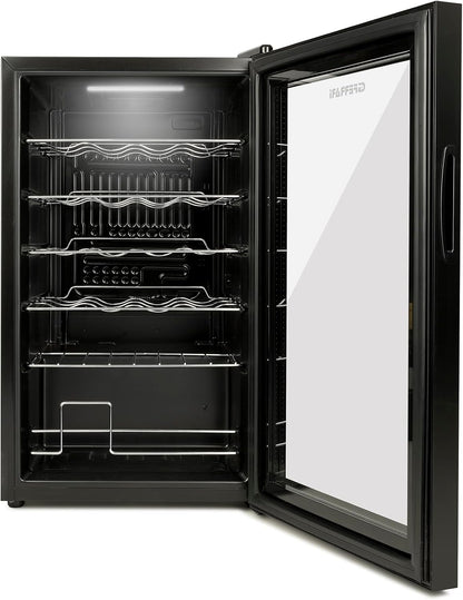 G3 Ferrari G90049 Cantinetta per Vino Riserva 24", 63 Litri, Display LED, Capacità 24 Bottiglie, Basso consumo Energetico, Termostato da 5°C a 18°C, Completa di Luce Interna e Ripiani