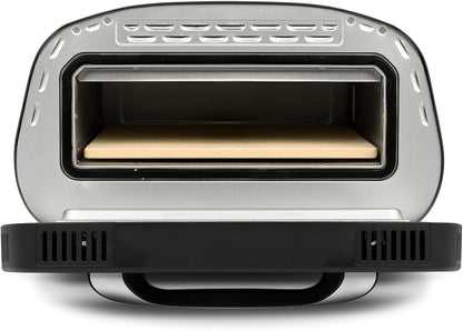 G3 Ferrari G10186 "Pronto Pizza 2 Minuti", 1700 W, Raggiunge fino i 430°C, Pareti fredde, Cottura in 2 minuti, Display digitale, 8 programmi, Pietra refrattaria, Accessori e Ricettari inclusi, Nero