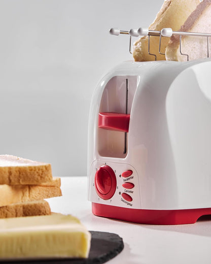 G3 Ferrari G10179 Tostapane To-Stàr, 800 Watt, Pinze INOX, Ampie fessure per toast farciti, Vassoio raccogli briciole, 7 livelli di cottura, Bianco