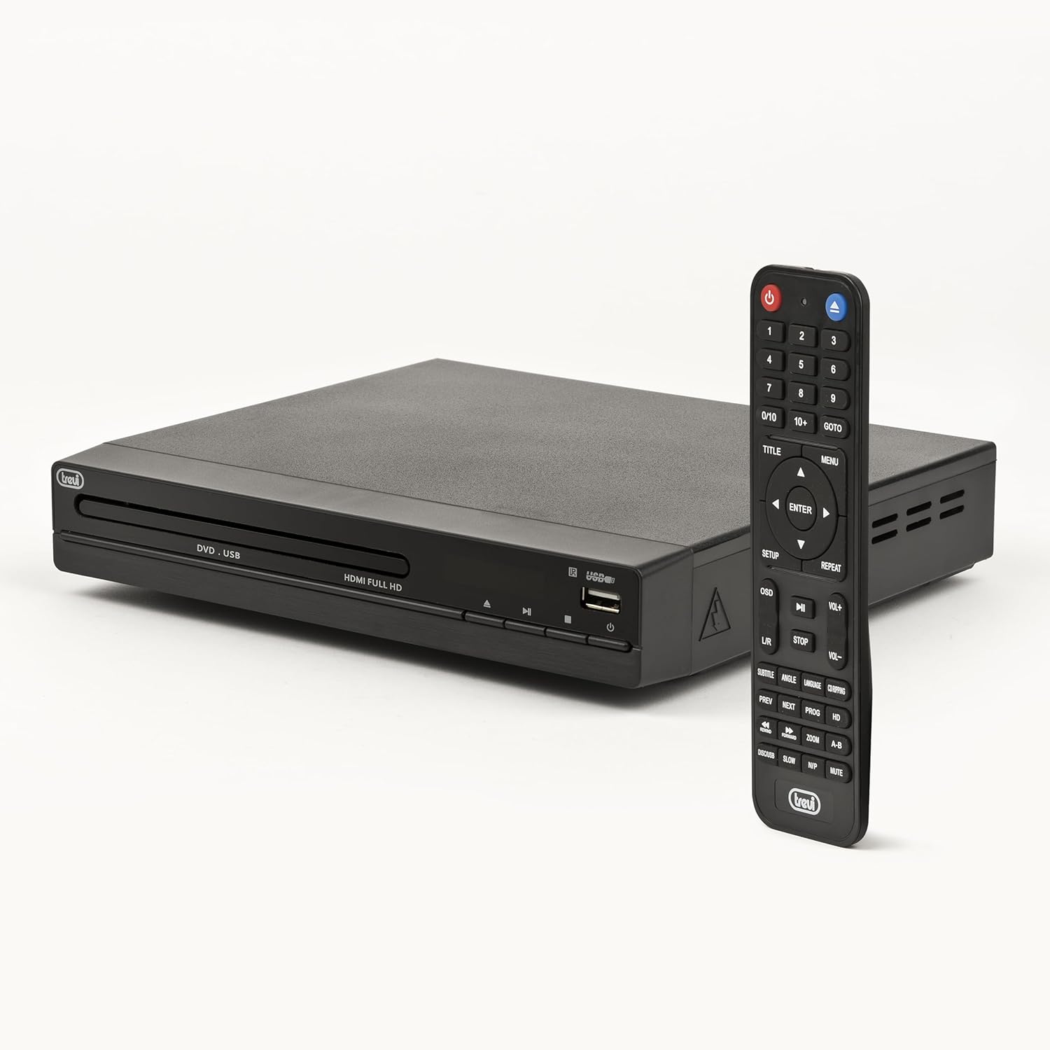 Trevi DVMI 3580 HD Mini Lettore DVD con HDMI e USB, Facile da Utilizzare, Telecomando Incluso e Design Salvaspazio