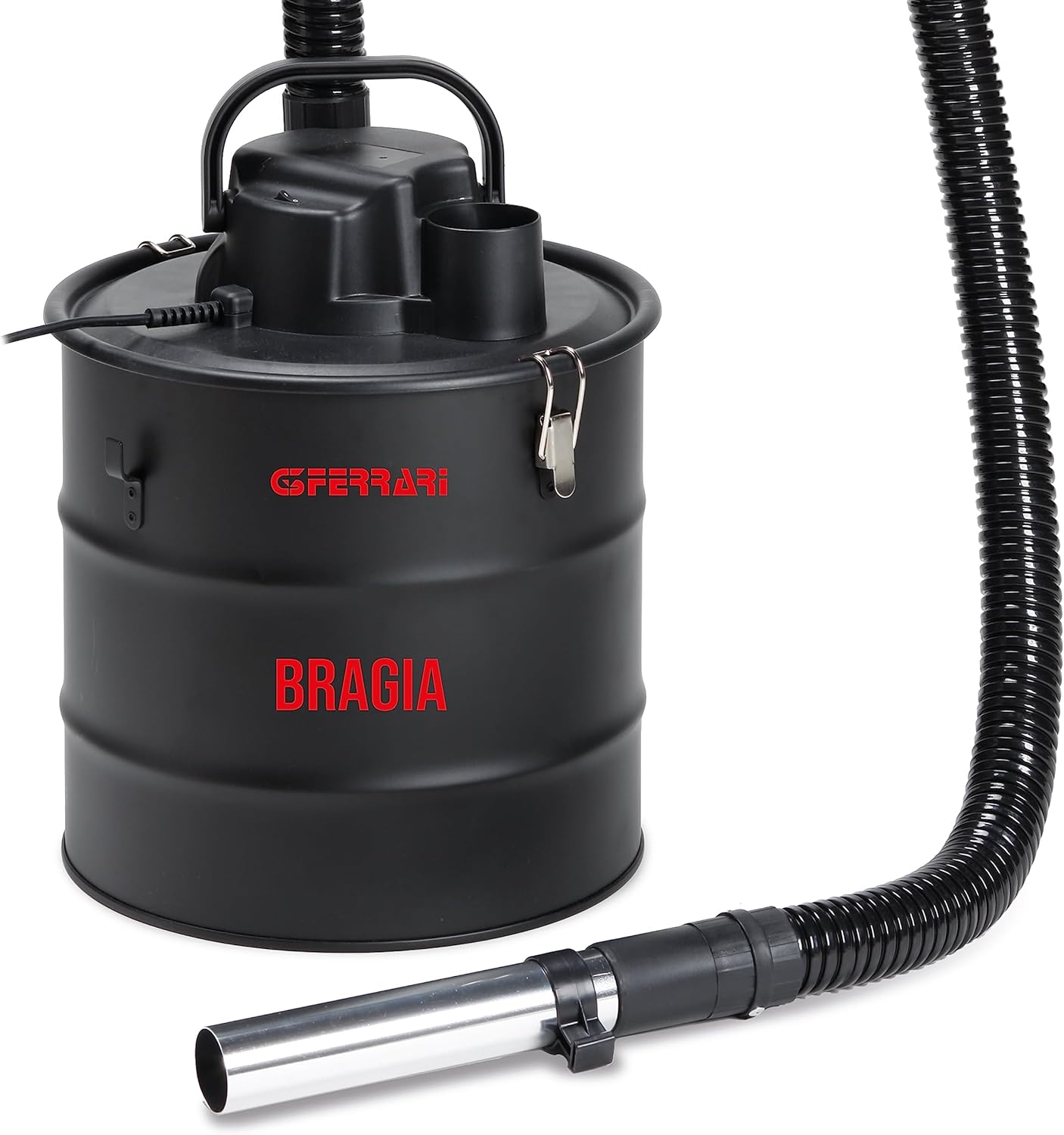 G3 Ferrari G90032 Bragia Aspria Cenere, 1000W, 18 kPa, Filtro HEPA, Capacità 18L, Gancio porta-accessori, Struttura in metallo, Nero