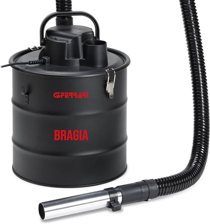 G3 Ferrari G90032 Bragia Aspria Cenere, 1000W, 18 kPa, Filtro HEPA, Capacità 18L, Gancio porta-accessori, Struttura in metallo, Nero