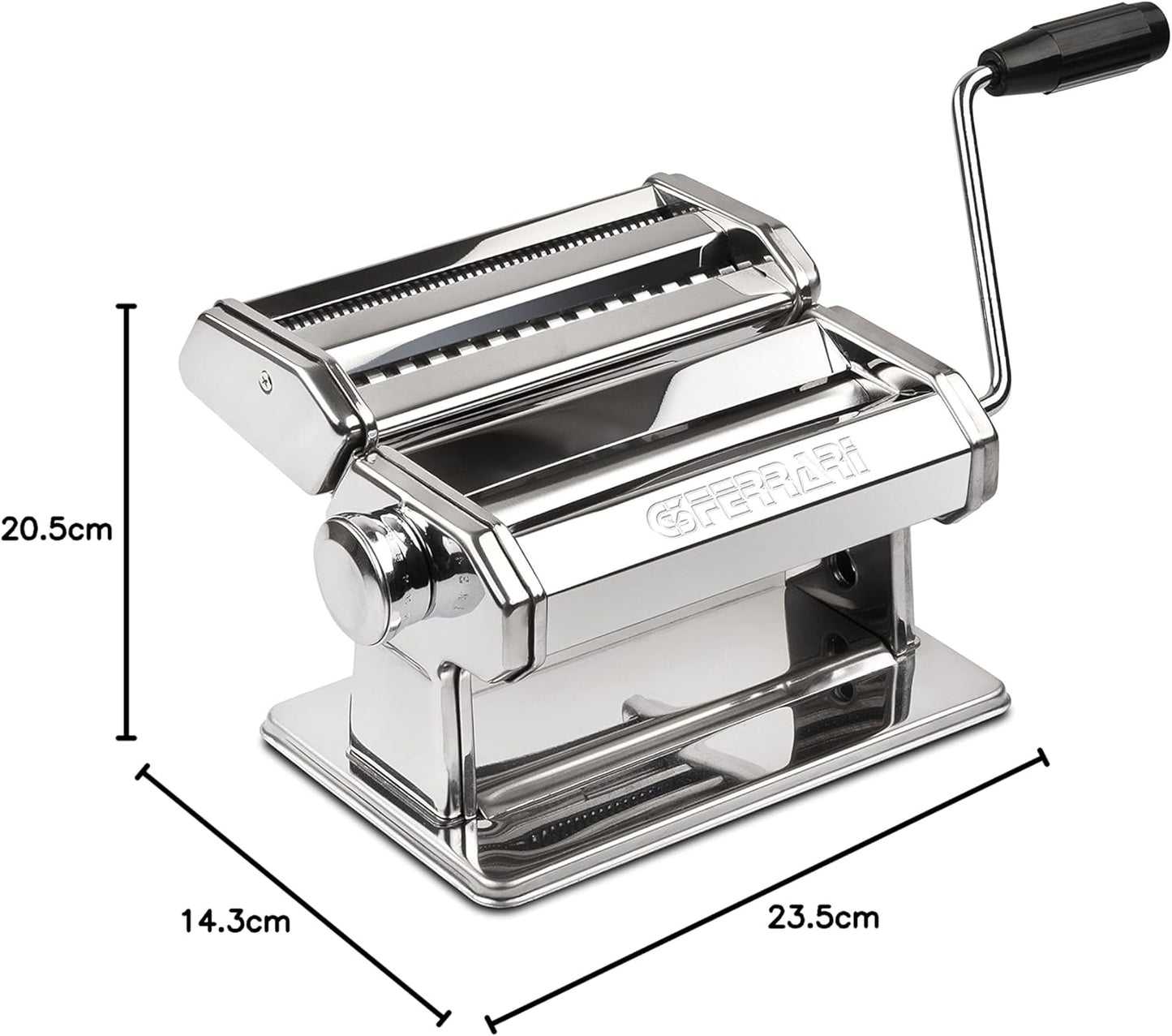 G3 Ferrari G20124 Sfoglia easy Macchina per la Pasta, Acciaio Inox, Rulli 18 Cm in Alluminio, Manuale