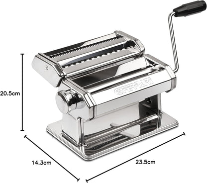 G3 Ferrari G20124 Sfoglia easy Macchina per la Pasta, Acciaio Inox, Rulli 18 Cm in Alluminio, Manuale