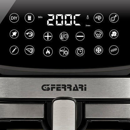 G3 Ferrari G10215 Friggisano Star Friggitrice ad Aria 9 Litri, 2200 W, 12 programmi, Display digitale, Temperatura 80° - 200°C, Timer 60 min, Doppia resistenza, Ricettario incluso