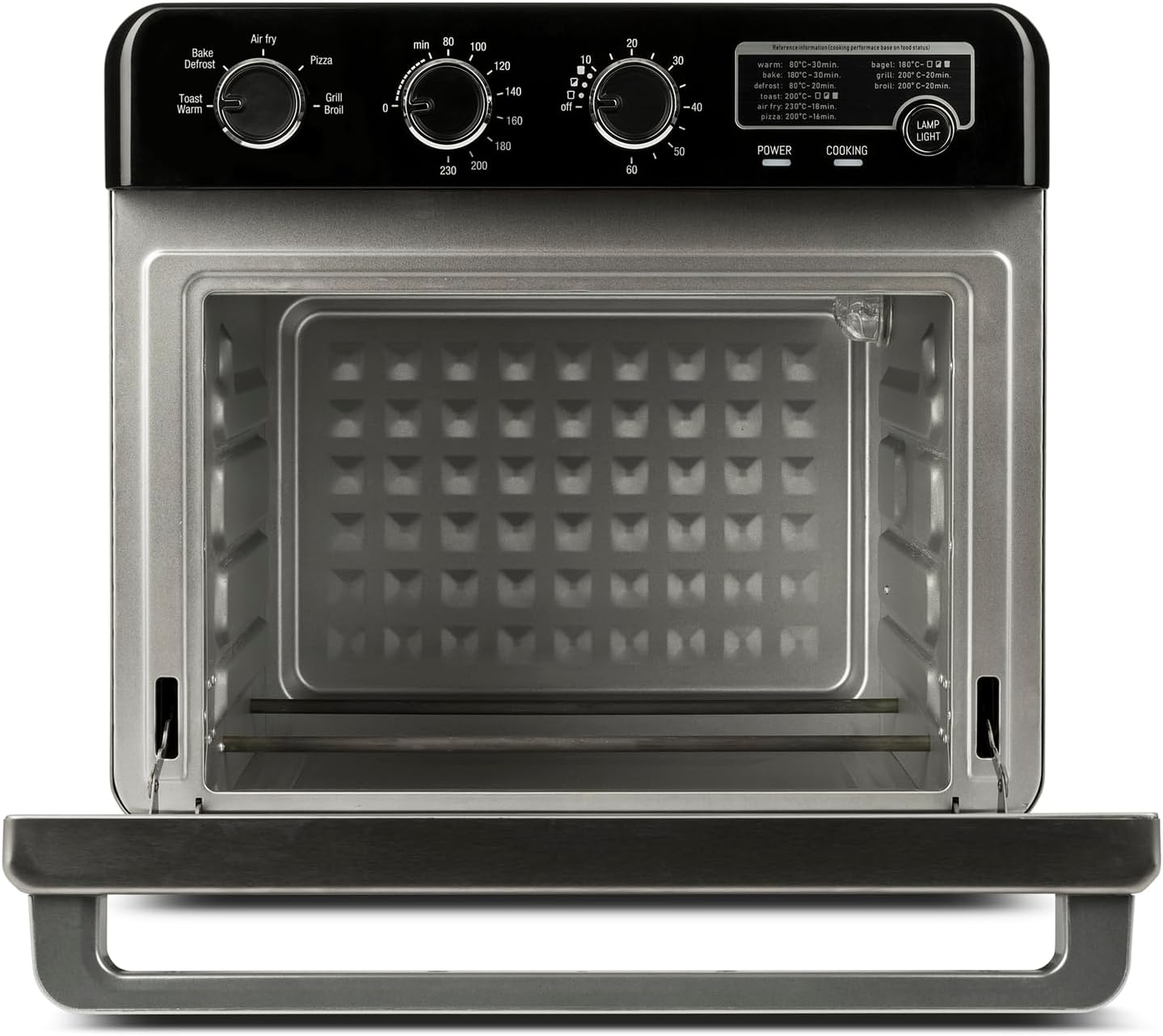 G3 Ferrari G10221 Forno Air Fryer Multifunzione 32 L, 2000 W, 5 Programmi di Cottura, 6 Resistenze, Temperatura Regolabile fino a 230 °C, Display con Timer, Accessori Inox Senza BPA/PFOA, Nero-Argento