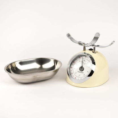 G3 Ferrari G20003 Bilancia Meccanica da Cucina "Aska", 25 g / 5 kg, Metallo, Panna