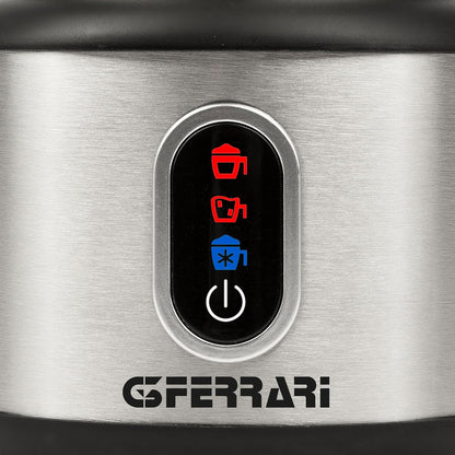 G3 Ferrari G10198 "Choco-Lat" Montalatte con bicchiere INOX staccabile, 600, Capacità 250 ml, 3 funzioni, Cappuccinatore, Touch screen, Facile pulizia, Spegnimento automatico