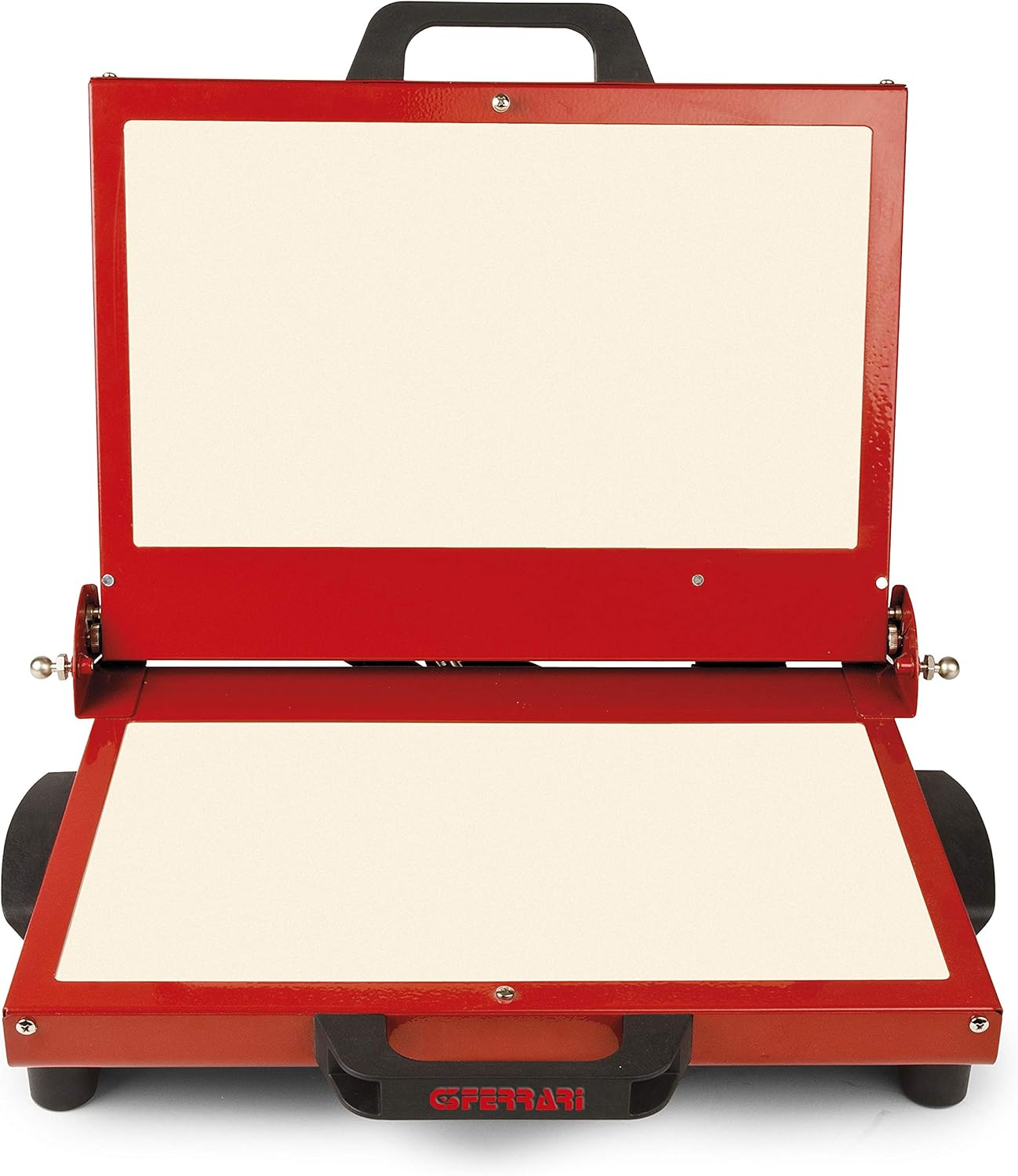 G3 Ferrari G10025 Tigella Mia Tigelliera e Tostiera, 1200 W, Pietre refrattarie XXL, Termostato regolabile, Rosso