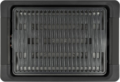 G3 Ferrari G10206 Tito Barbecue, 1800 W, Smokeless, Regolazione Temperatura, Piastra XL 36,5 x 25,5 cm, Dispositivo di Sicurezza, Vassoio Raccogli Grasso, Completamente smontabile, Nero